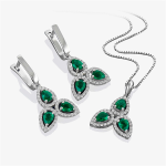 ست گردبند و گوشواره زمرد